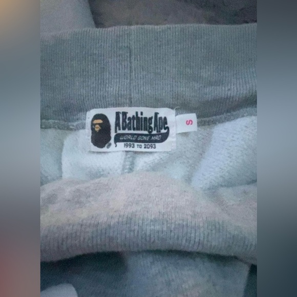 Grey Bape Shark Sweatpants - Picture 4 of 6